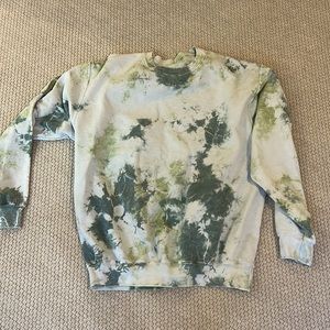 Urban Outfitters oversized tie dye green sweatshirt